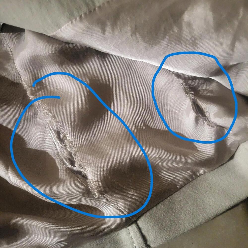 Zara Woman Double-Breasted Military-Style Collared Ecru Colored Coat - Size L - Picture 6 of 9